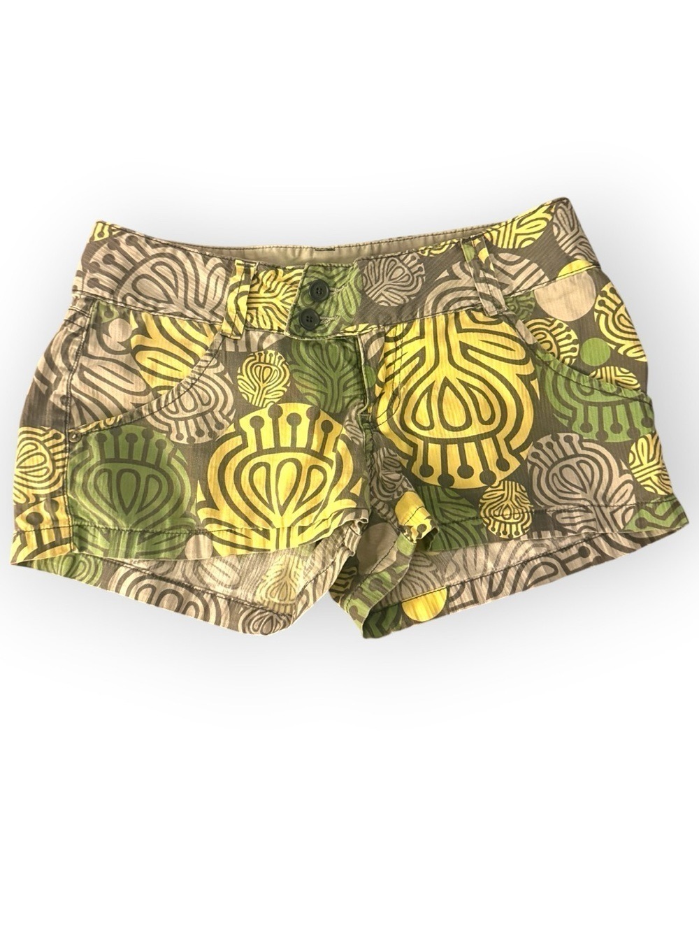 Unionbay Cotton Abstract Geometric Print Shorts Size 7